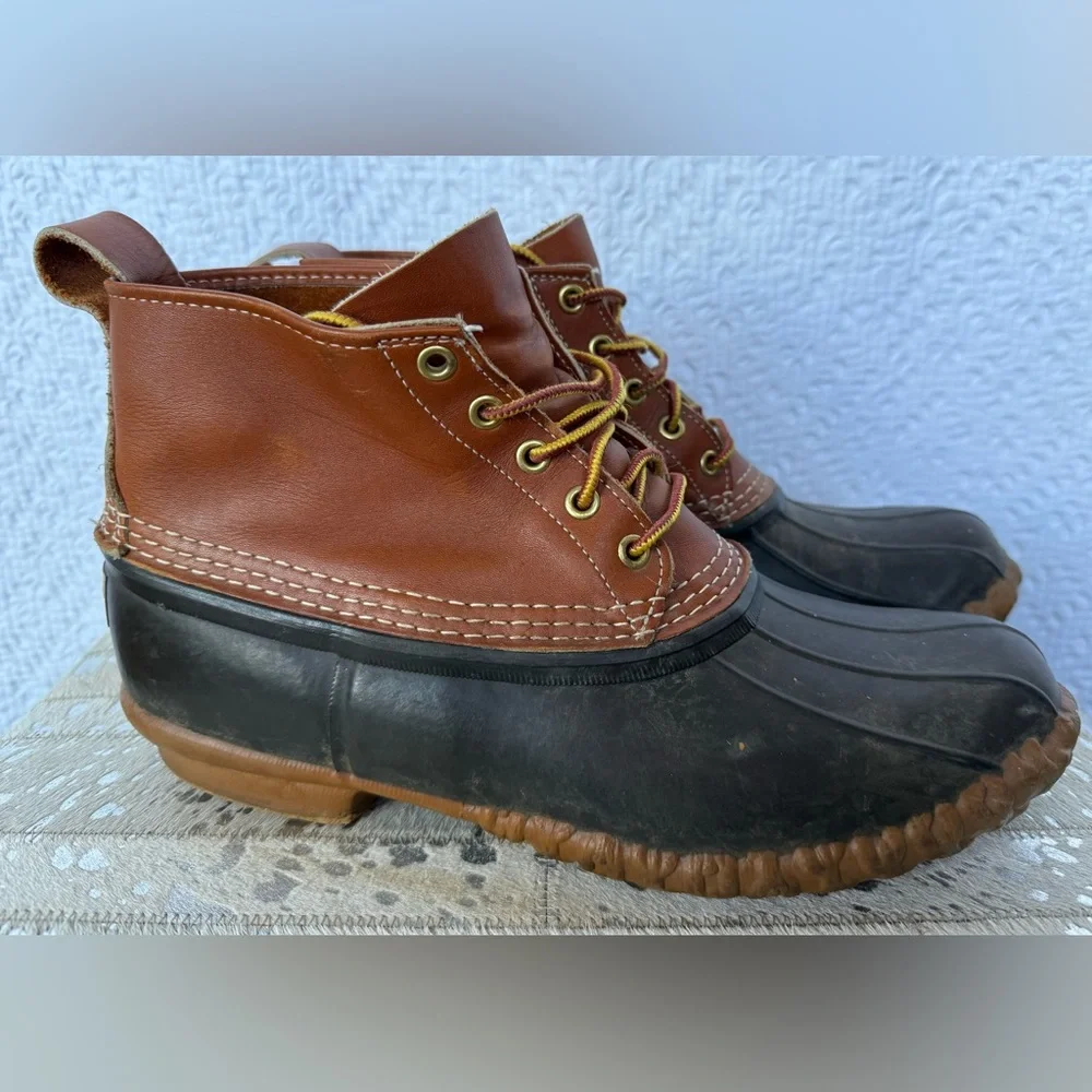 L.L.Bean Men’s Bean Boots Leather & Rubber Duck Boots Size 10M USA Made